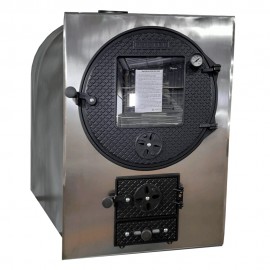 FORNO  LENHA FRENTE INOX (100 CM)